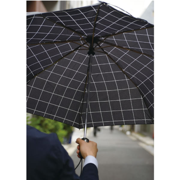 S/AOC Titanium 鈦金屬抗風防反雨傘 - Windowpane Bk 黑窗格